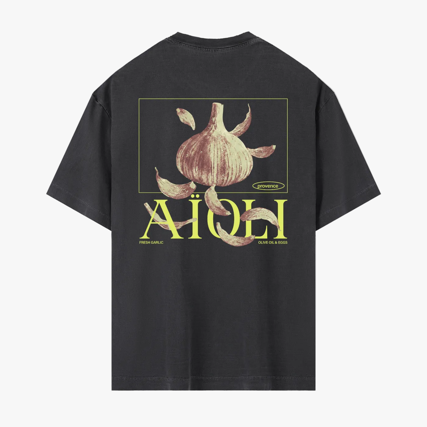 T-SHIRT AIOLI / NOIR MINERAL (RELAXED FIT)