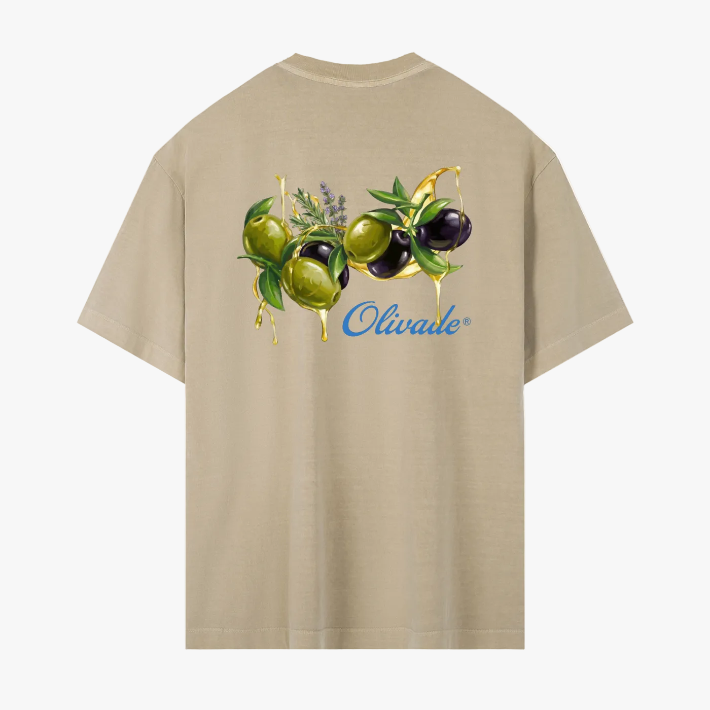 T-SHIRT OLIVADE / SABLE (RELAXED FIT)