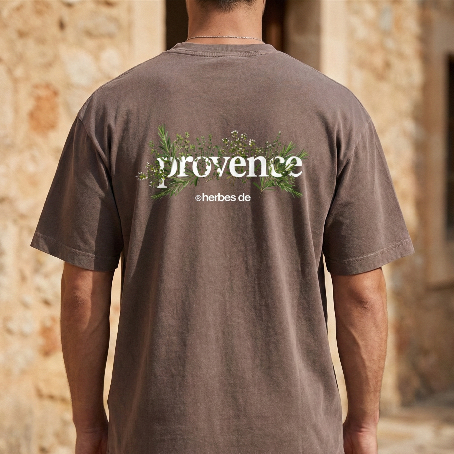 T-SHIRT HERBES DE PROVENCE / ARGILE (RELAXED FIT)