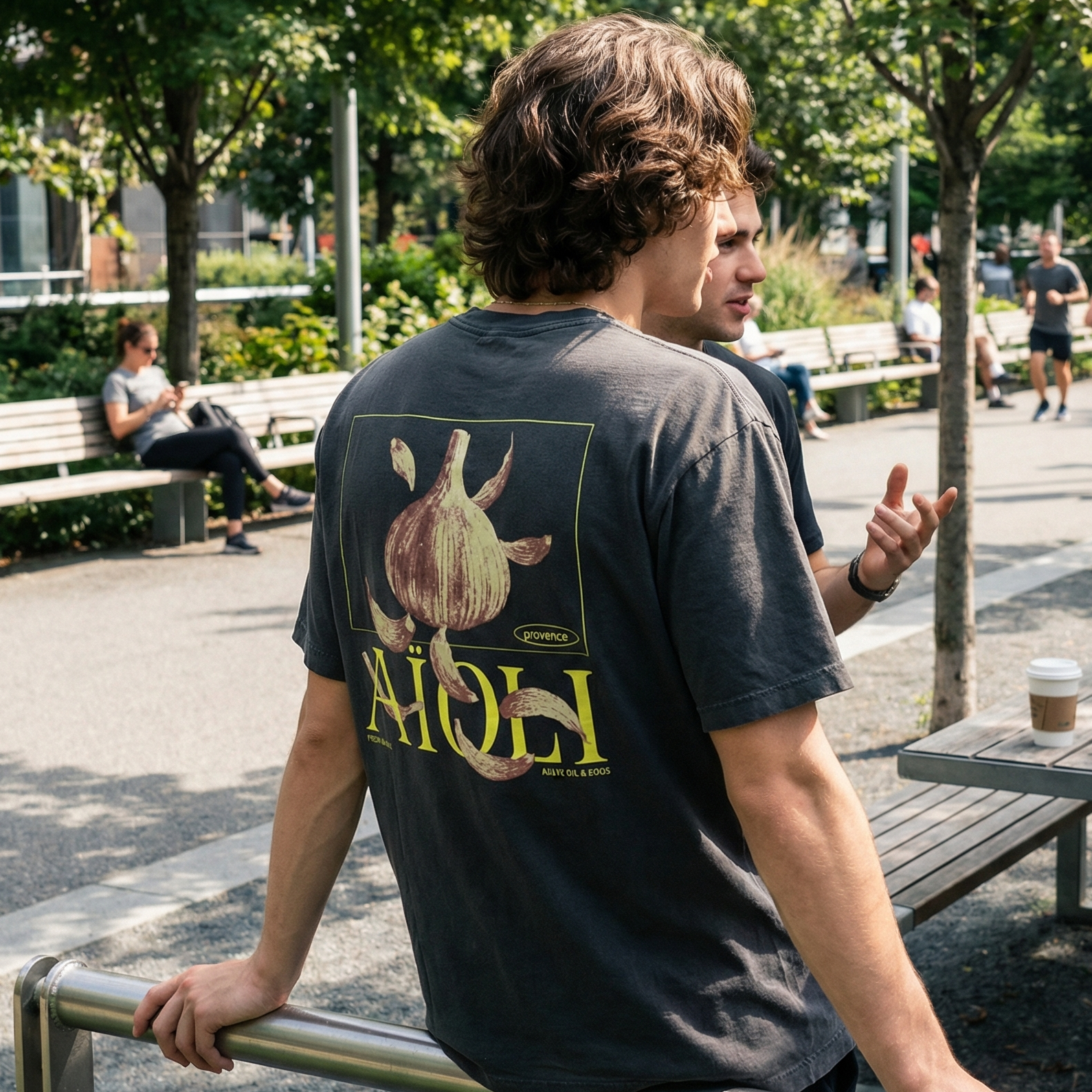 T-SHIRT AIOLI / NOIR MINERAL (RELAXED FIT)