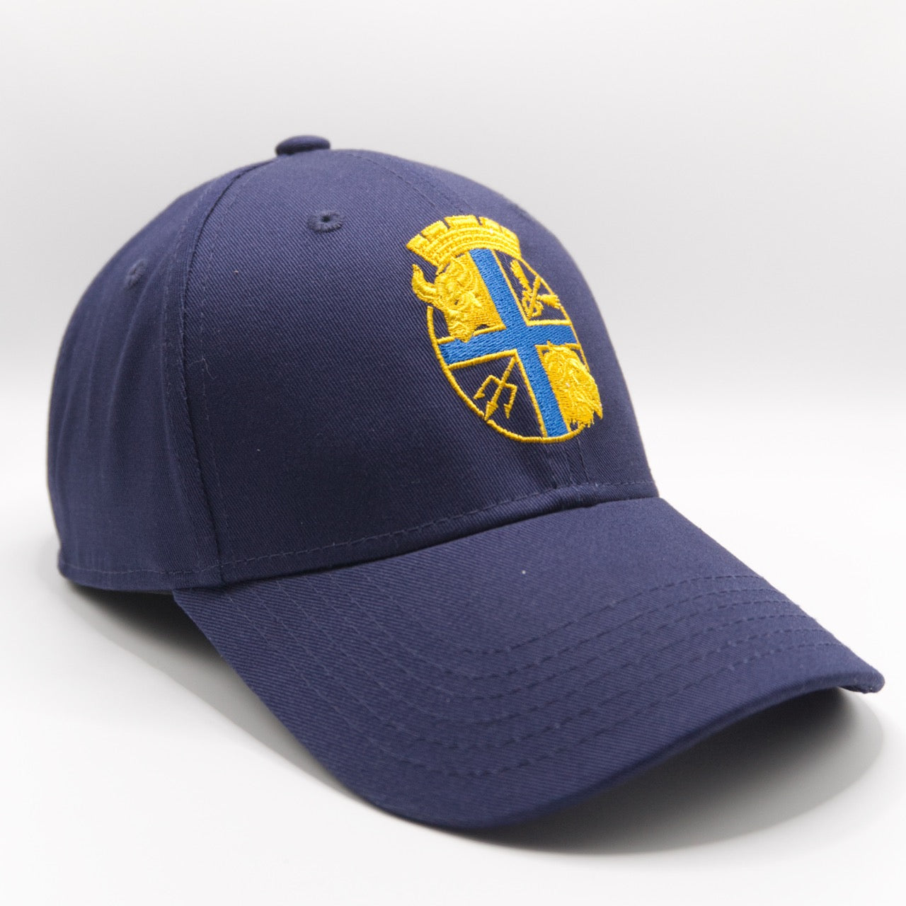 Casquette marseille coton bleu marine left side