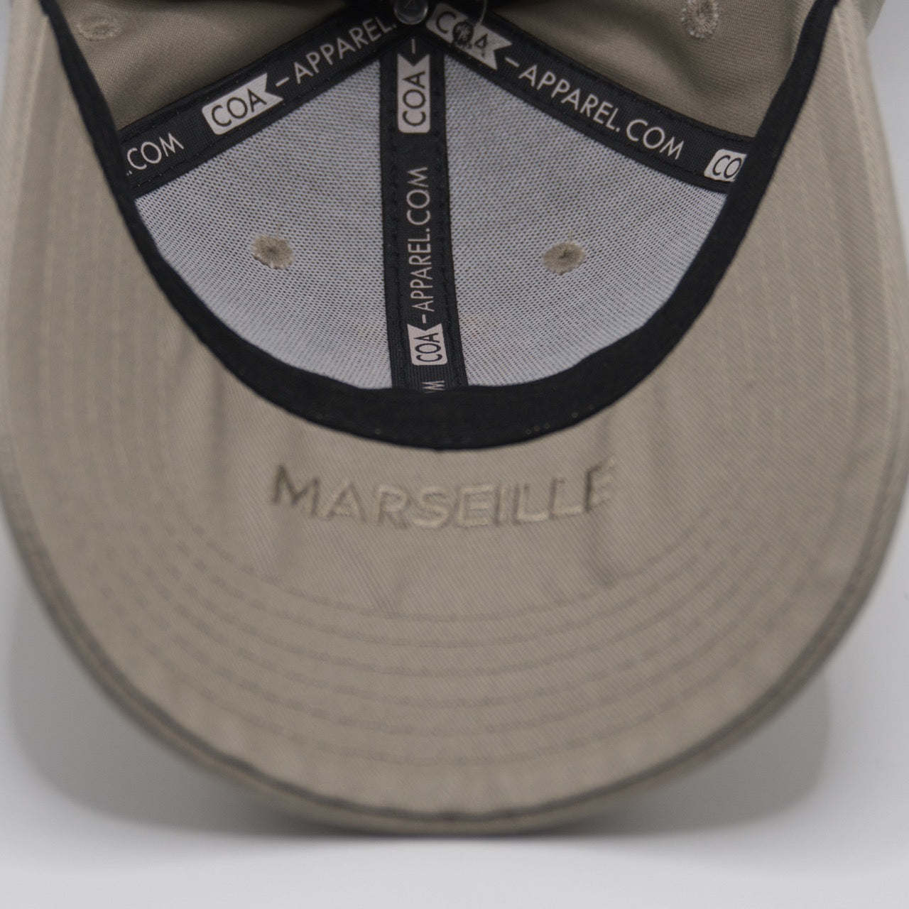 Casquette marseille coton taupe inside