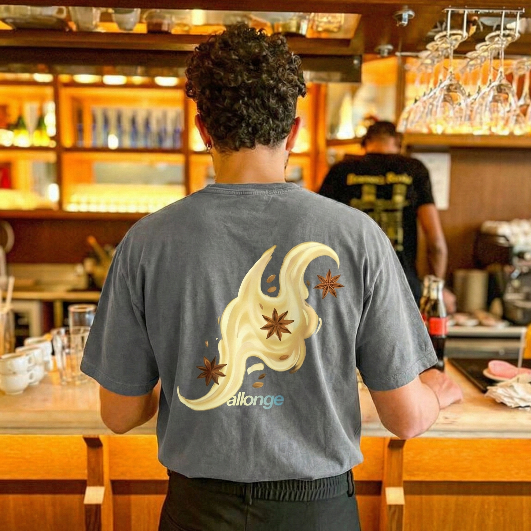 T-SHIRT ANIS / ANTHRACITE (RELAXED FIT)