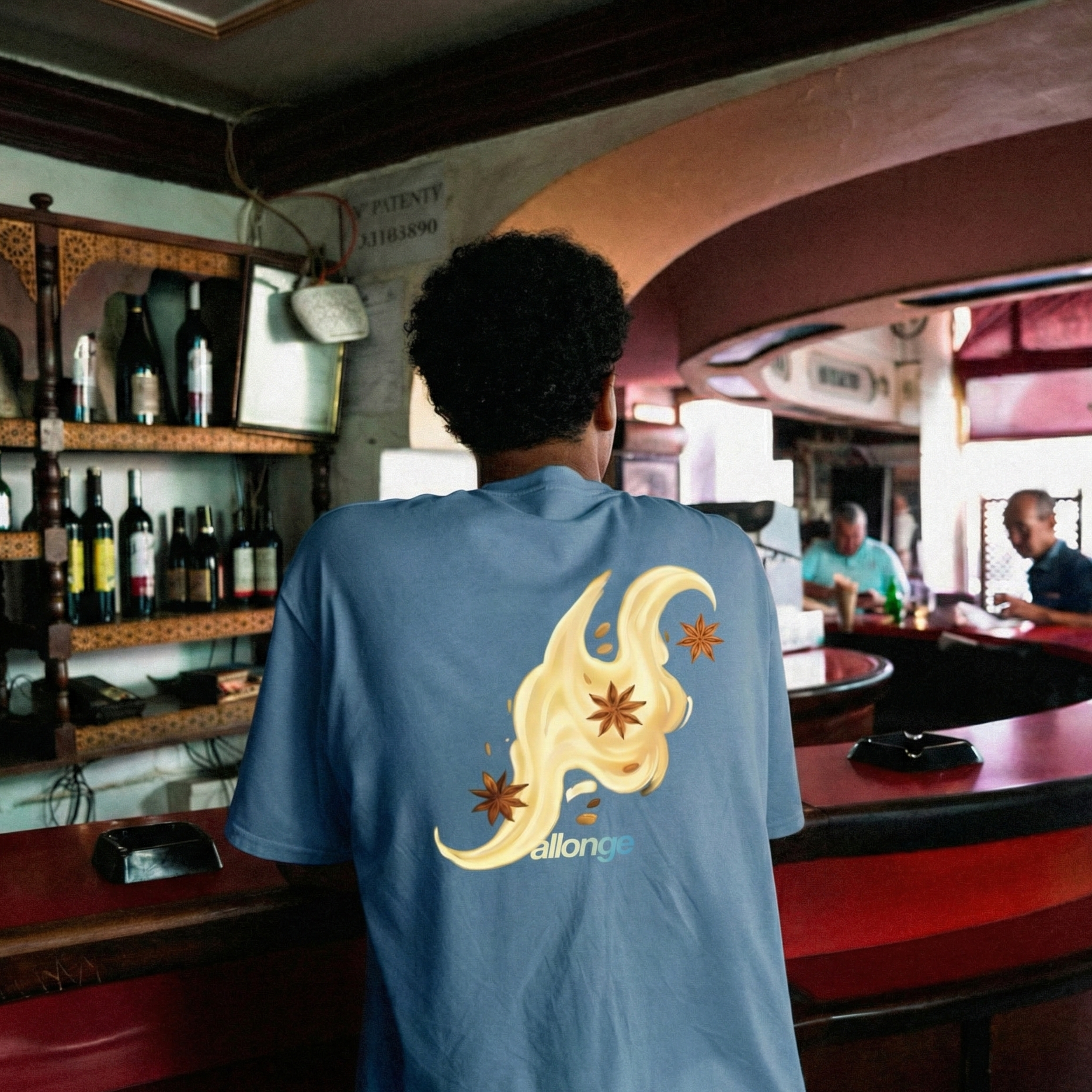 T-SHIRT ANIS / BLEU ROI (RELAXED FIT)