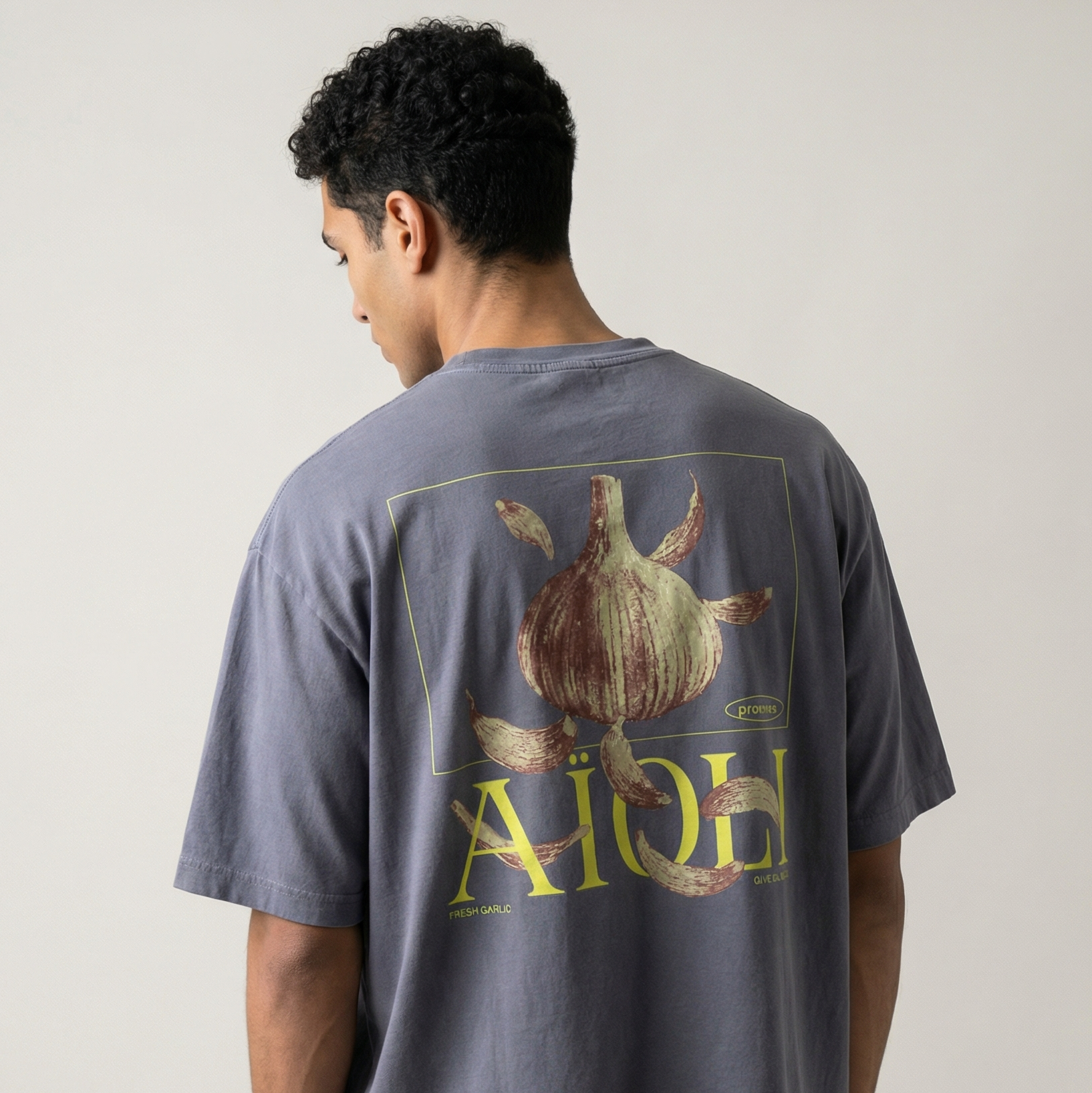 T-SHIRT AIOLI / BLEU MINERAL (RELAXED FIT)
