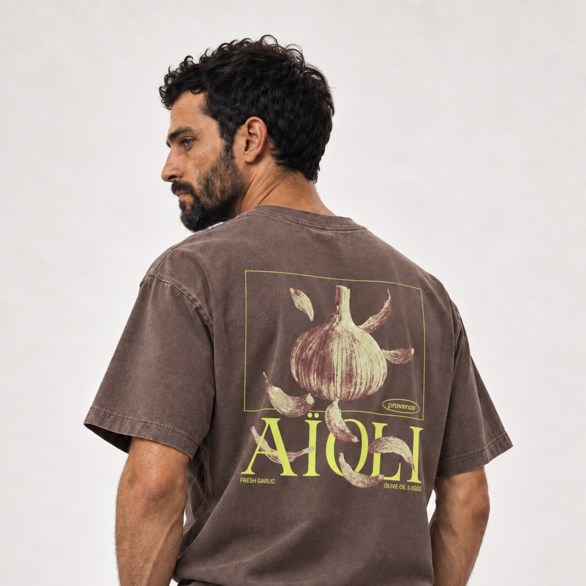 Aïoli Argilla indossata, vista posteriore — vestibilità relaxed