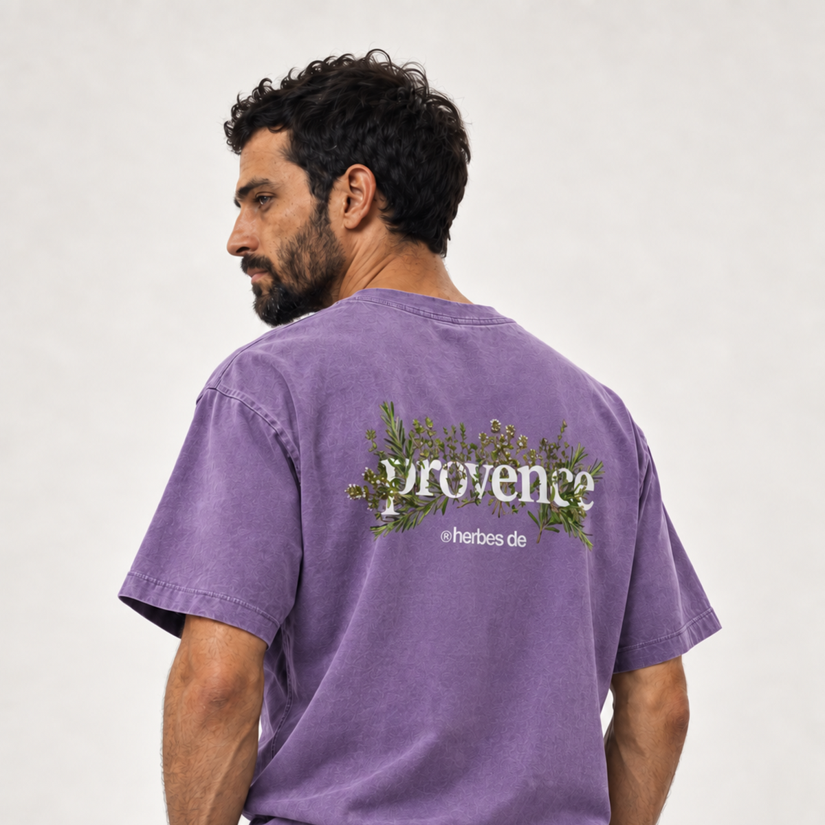 Herbes de Provence lavande porté de dos — coupe relaxed